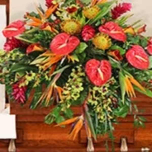 paradise casket spray