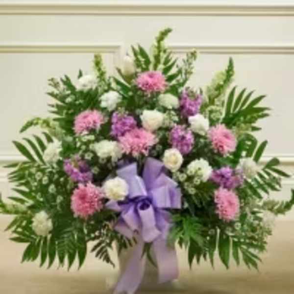 Lavender Elegance Floral Basket