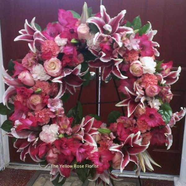 Rose and Lily Wreath