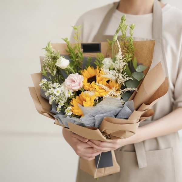 Golden Bloom Graduation Bouquet
