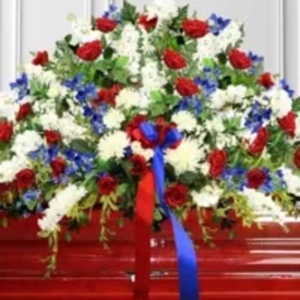 Patriotic Remembrance Casket Spray