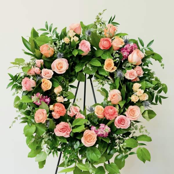 8 | Couronne Chevalet Fleurs - wreath standing spray