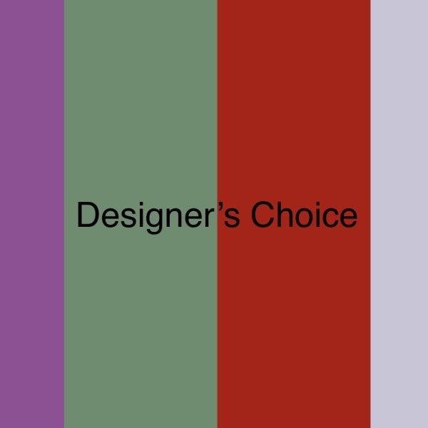 Graphic with vertical color panels and the words “Designer’s Choice” in the center