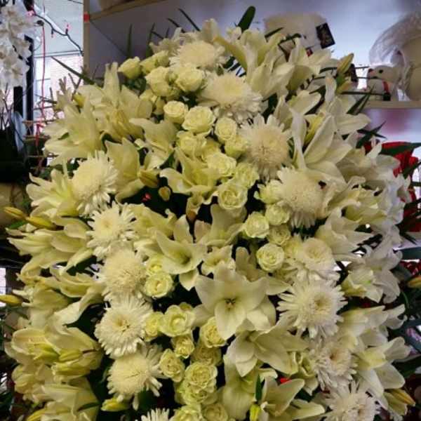 Standing Casket Spray 2 Br. The Photo Shows A Premium Size.