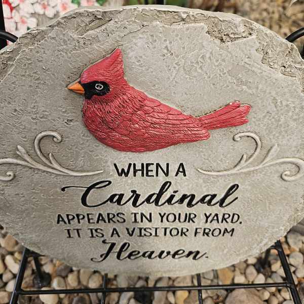 Cardinal Stone with an easel