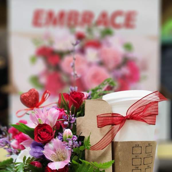 Love You A Latte - Specialty Drink and Flowers for Valentine's Day