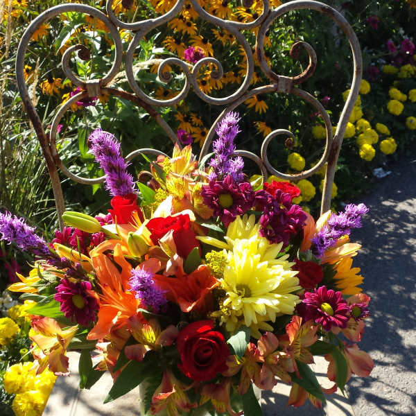 Roma Florist summer colors arrangement