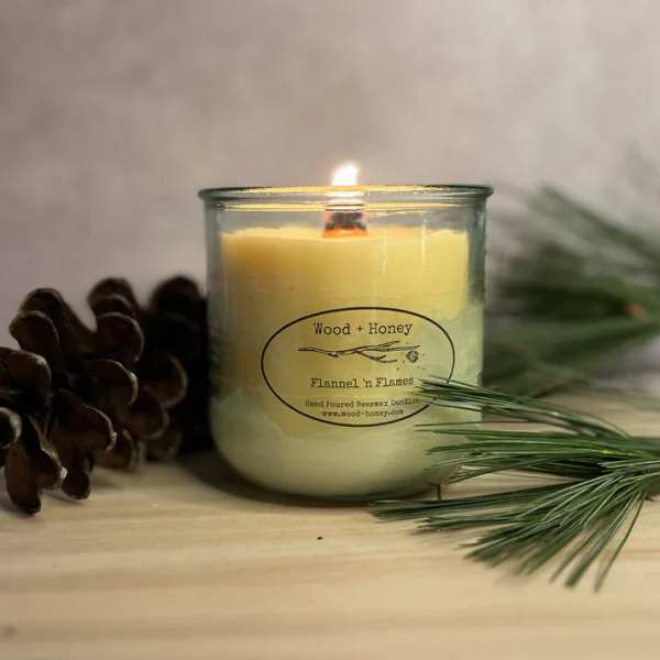Flannel and Flames Beeswax Candle
