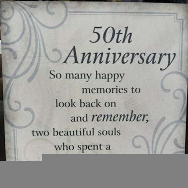 50th Anniversary Ceramic Plaque with Easel