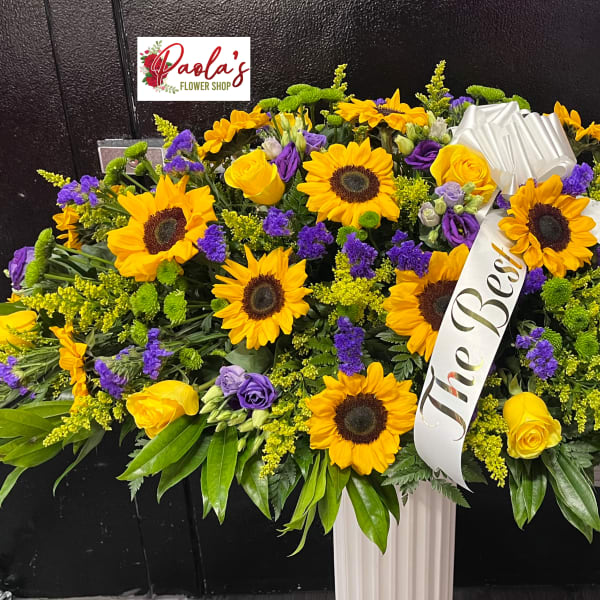 Sunlit Farewell Casket Spray