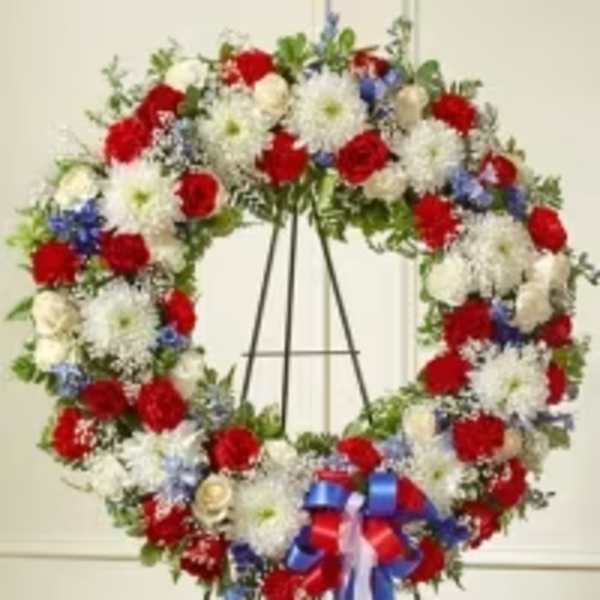 Patriotic Remembrance Standing Wreath