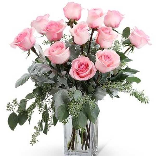 Dozen Pink Roses