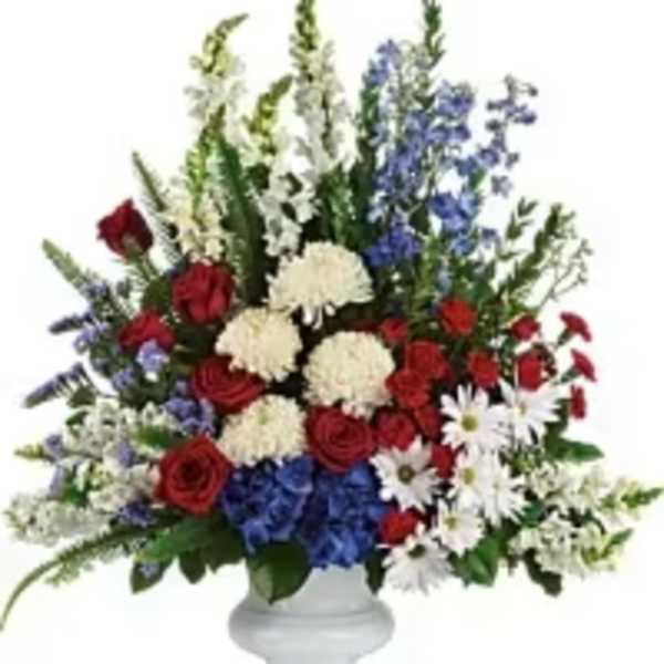 Patriotic Remembrance Urn Arrangement
