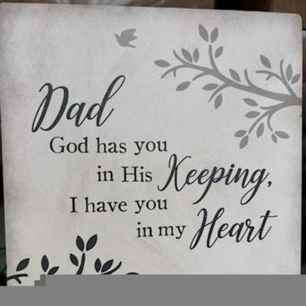 DAD Ceramic Plaque 6x6, with Easel