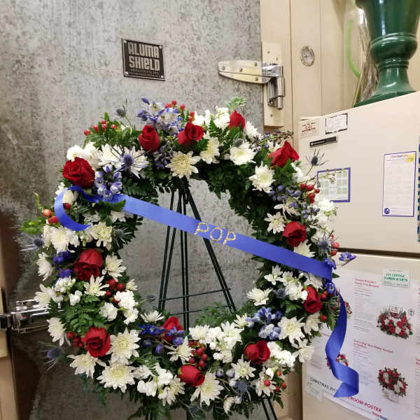 Red, white and blue wreath