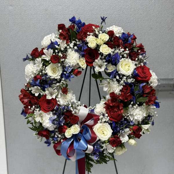 Red, White & Blue Standing Spray