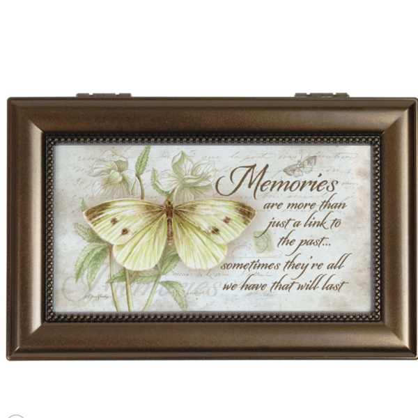 Framed butterfly wall art with a quote and pale floral illustration