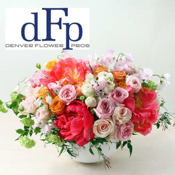 Premium coral peach floral