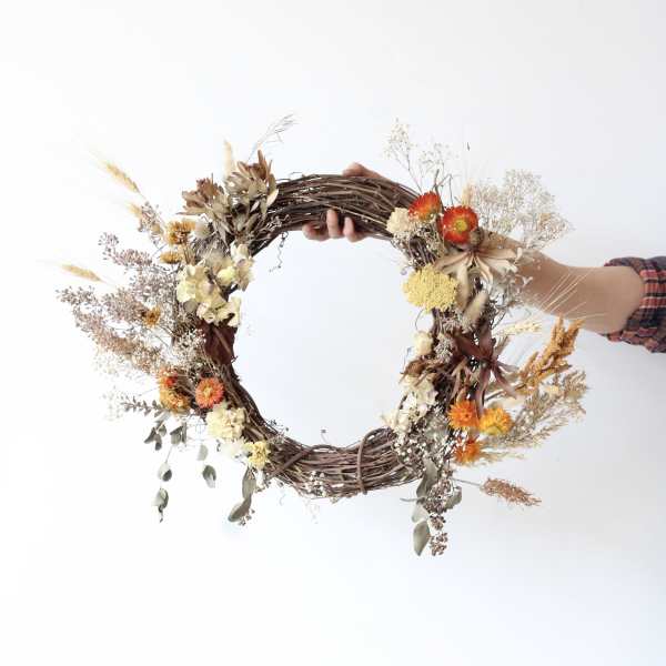 "Sunset" Dried Floral Wreath