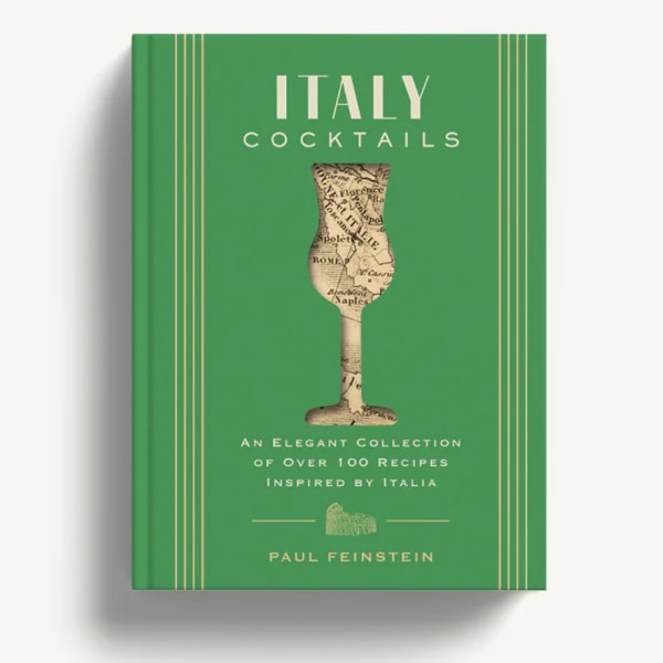 Green cocktail recipe book with a wine glass cutout on the cover