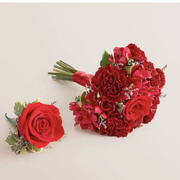 Bouquet & Boutonniere Set (Red)