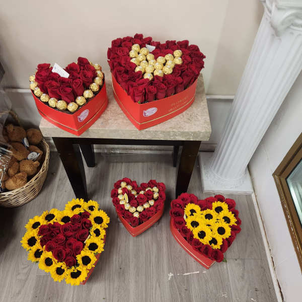 corazon de flores diseños