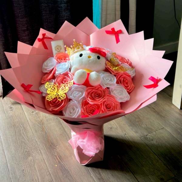 Rosas eternas tema hello kitty