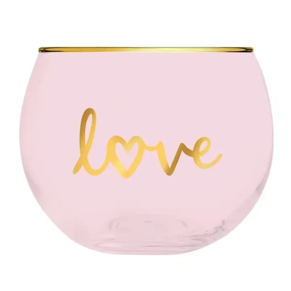 Slant Roly Poly LOVE glass