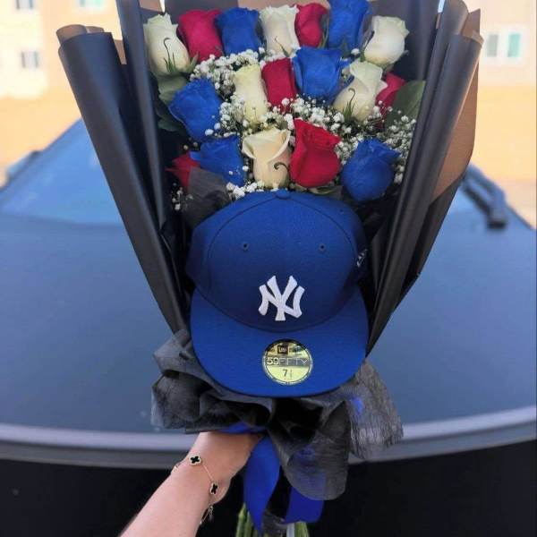 Hermoso arreglo de flores para caballero