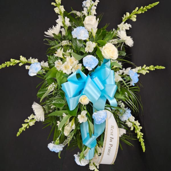 Light Blue & White Standing Spray