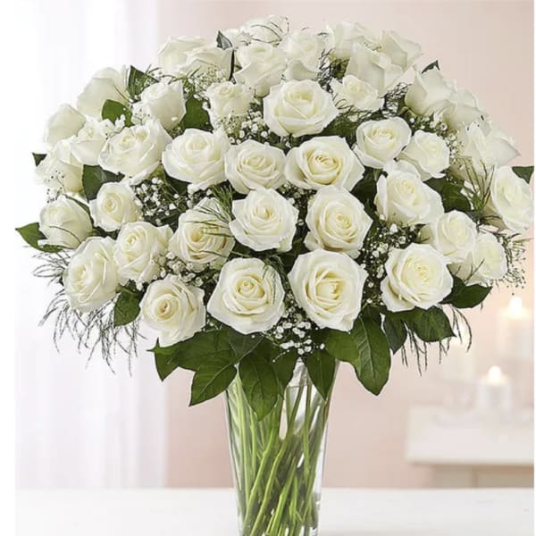 Ultimate Elegance ™Premium Long Stem White Roses