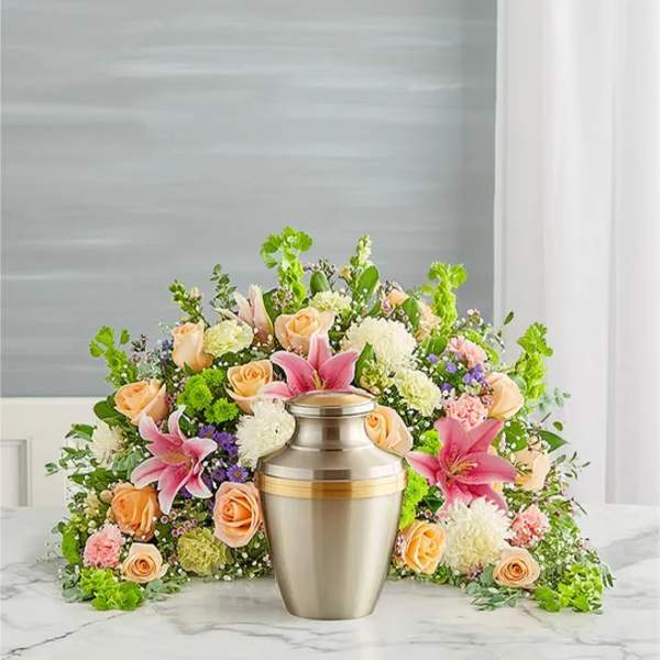 Crescent Cremation Arrangement- Pastel