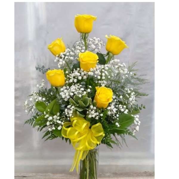 1/2 Dozen Yellow Roses