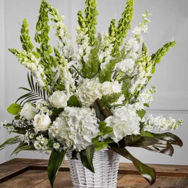 White Garden Basket