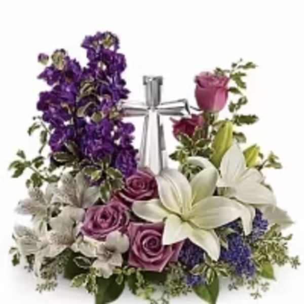 Grace & Faith Crystal Cross Arrangement