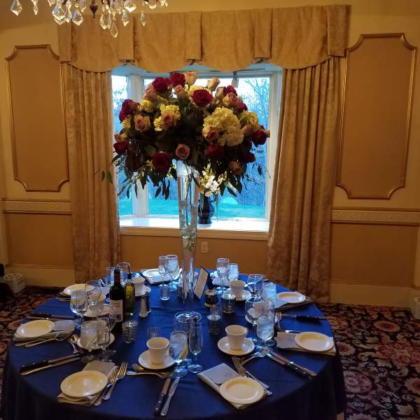 Colorful centerpiece from Roma florist and