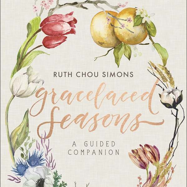 Book cover with watercolor flowers and the title "gracelaced seasons"