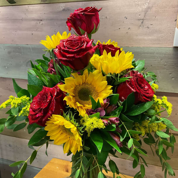 I Love Sunflower and Roses