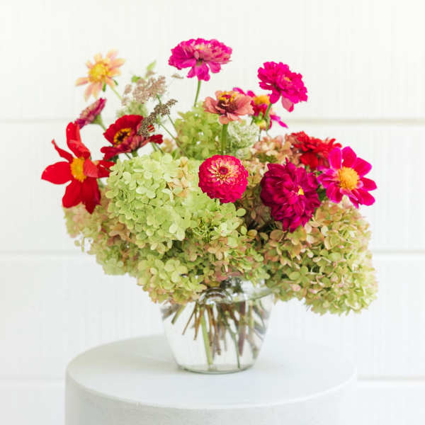 hot pink and green creation