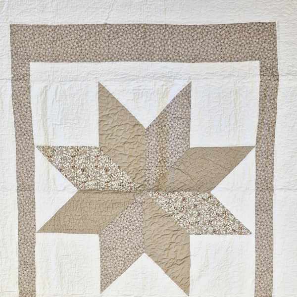 Khaki Star Quilted Throw