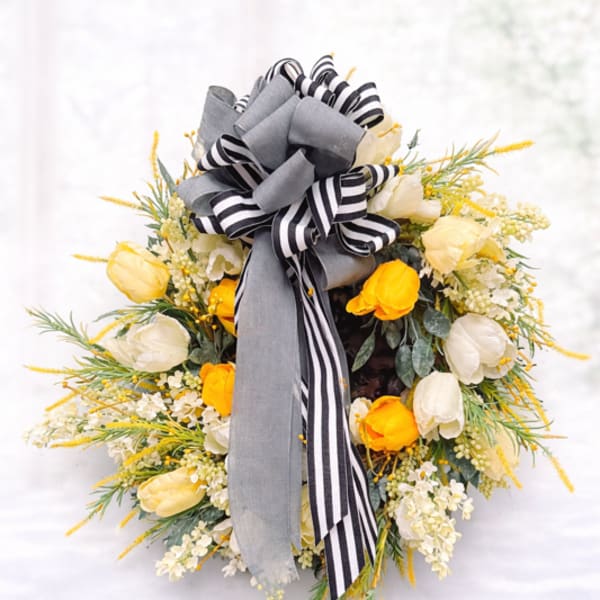 Tulip time wreath