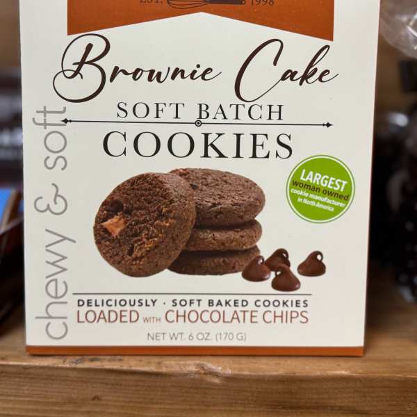 Box of brownie cake soft batch cookies with chocolate chips