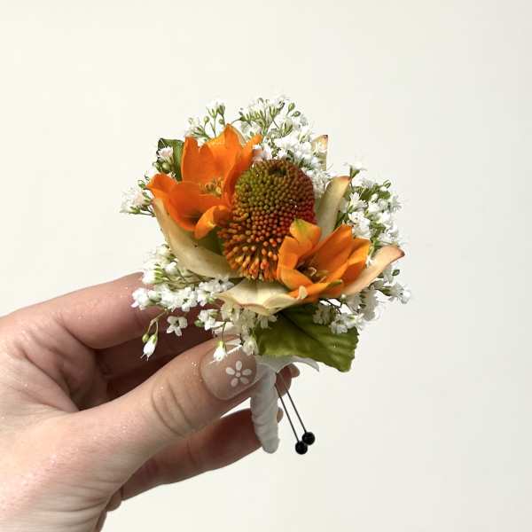 Orange Boutonniere