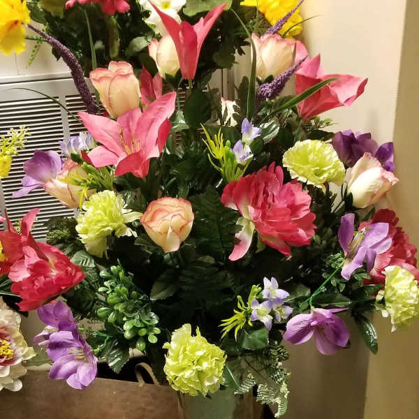 Spring Mix of Silk Flowers