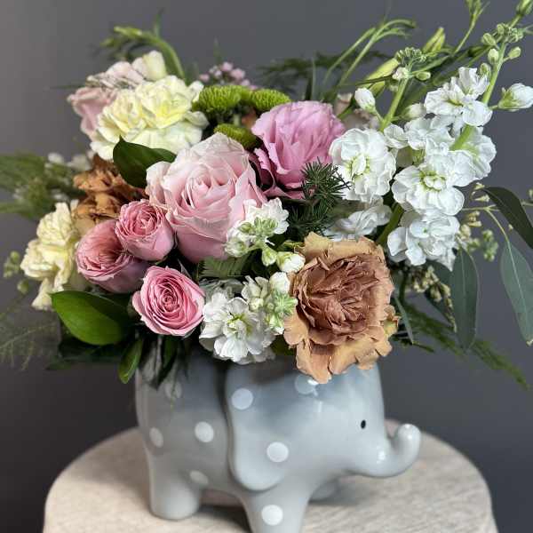 Pink Baby Snuggles Elephant