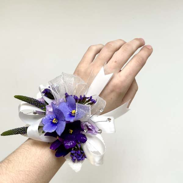Purple Wrist Corsage
