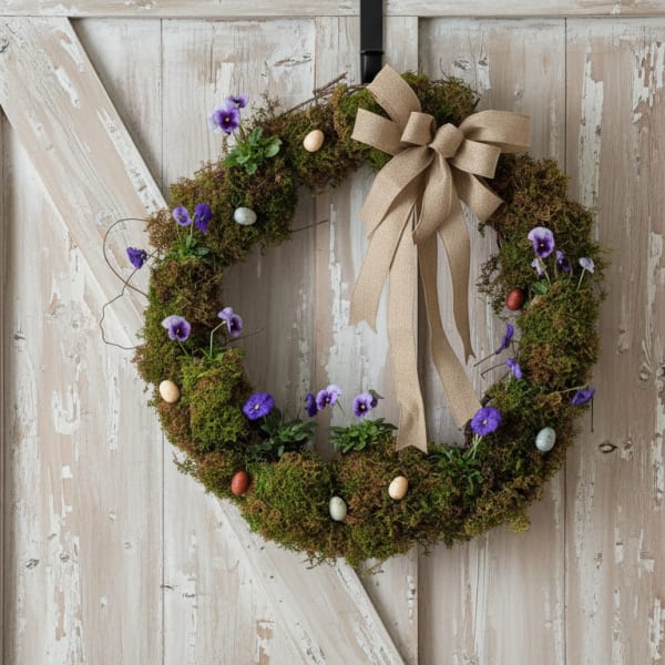Fresh Pansy Wreath