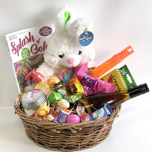 Bunny Brings Wine Easter Basket