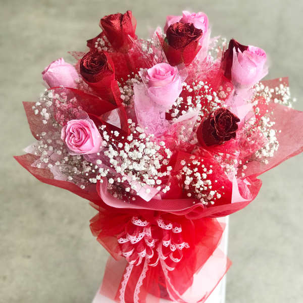 Hong Kong Style Roses - Red & Pink