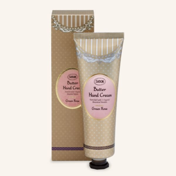 Tube of hand cream in a decorative box